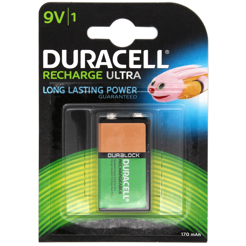 Baterija DURACELL NiMH 9V/HR22 170m B2-0