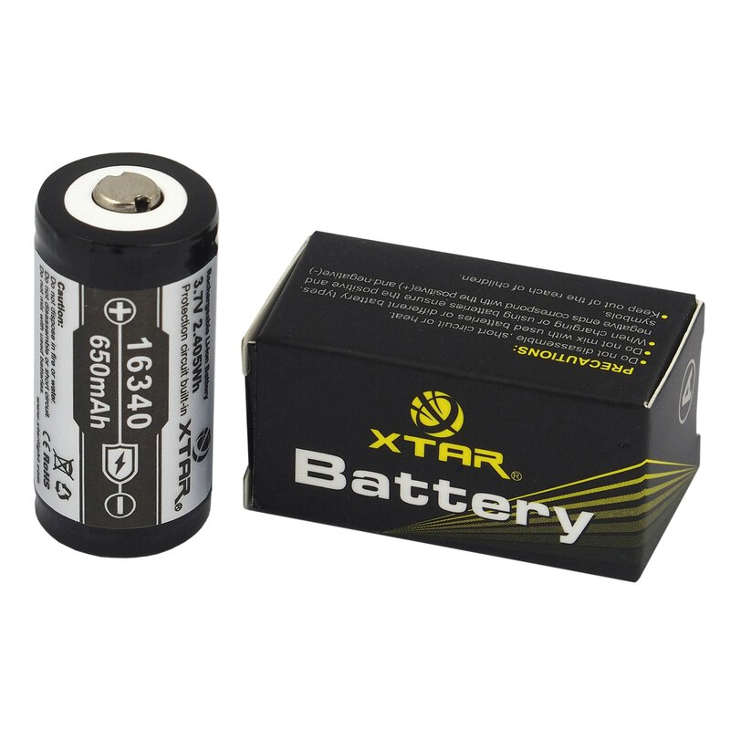 Baterija XTAR 16340 Litij 650m zašt.B1 3.7V