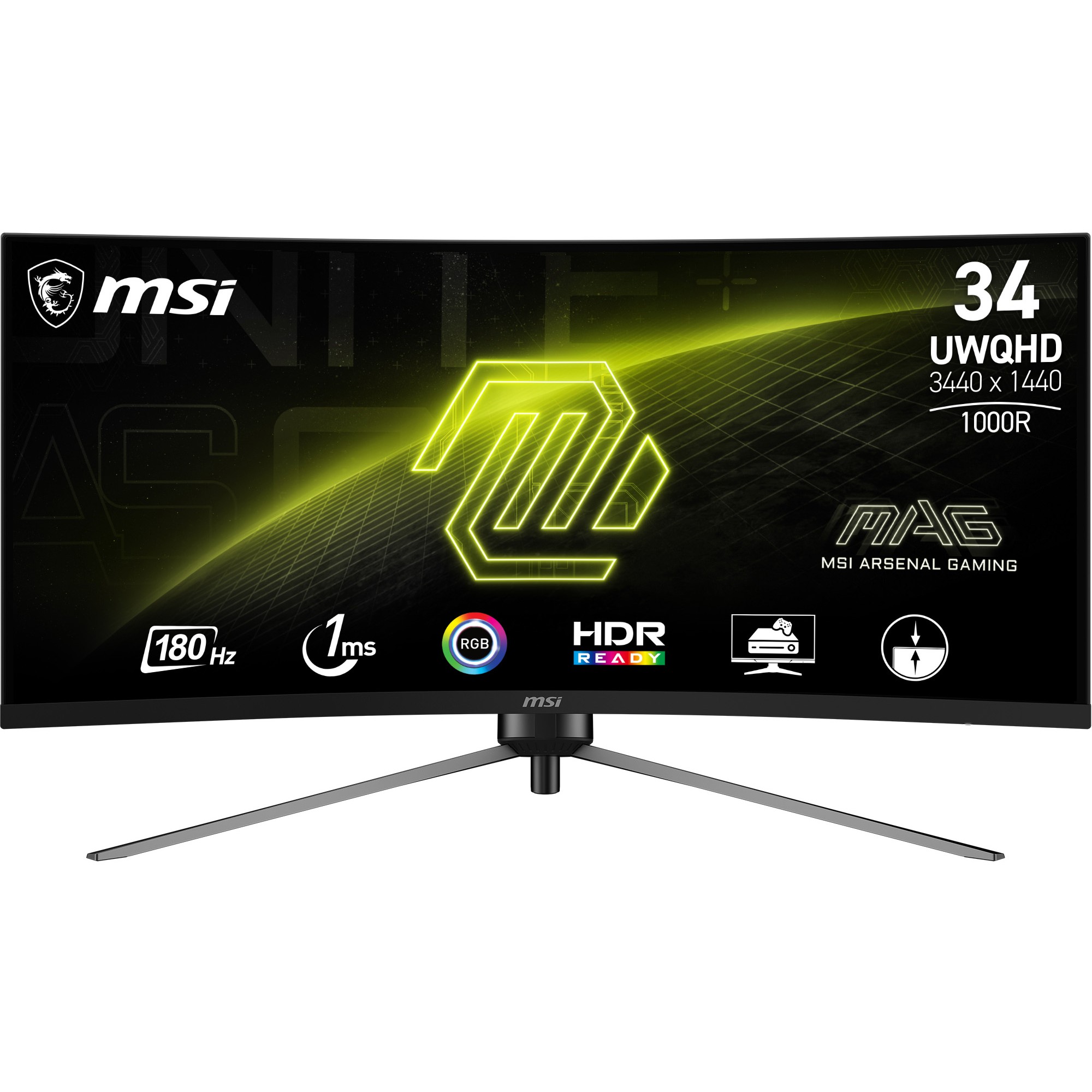 Monitor MSI MAG 345CQRDE (34", 3440 x 1440 pixels, UltraWide, crna)