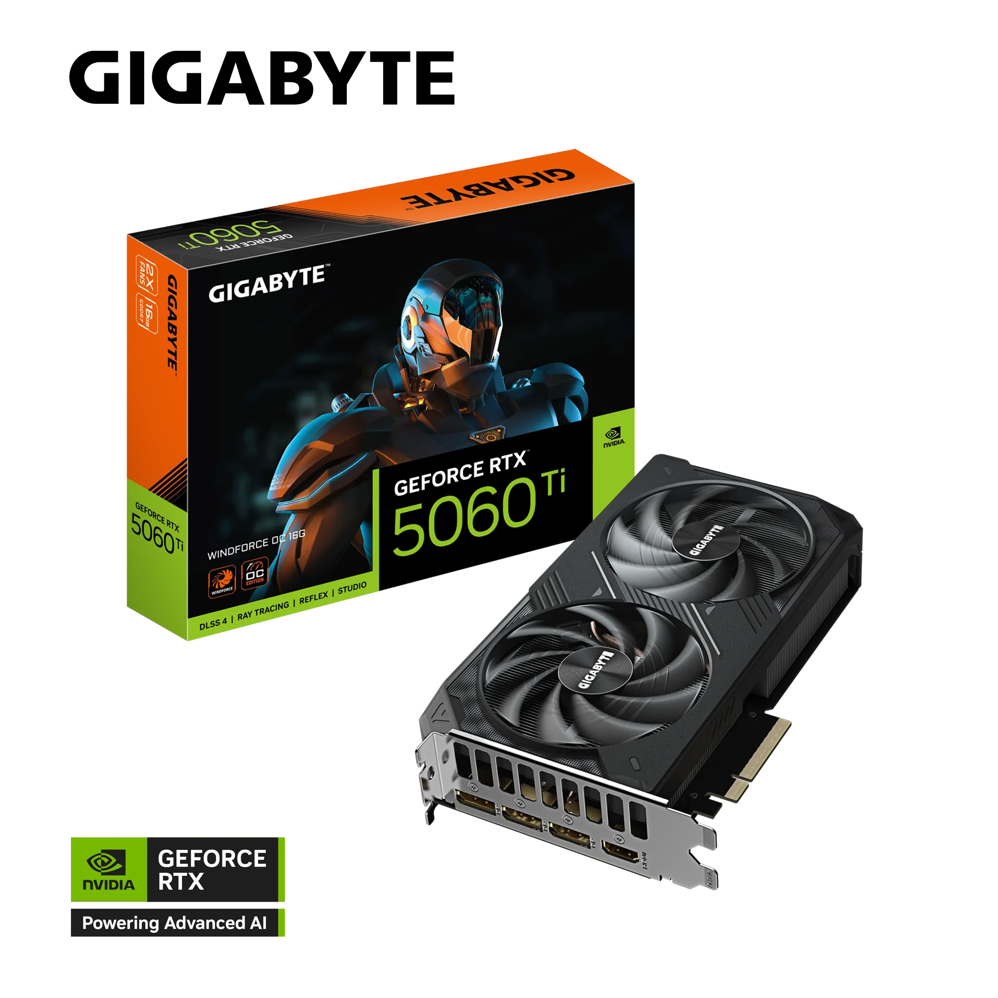 Grafička kartica GIGABYTE GeForce RTX 5060 Ti WINDFORCE OC 16G (16GB GDDR7, 128bit, PCI-E 5.0, 2587MHz Core Clock, 3 x DisplayPort, 1 x HDMI)