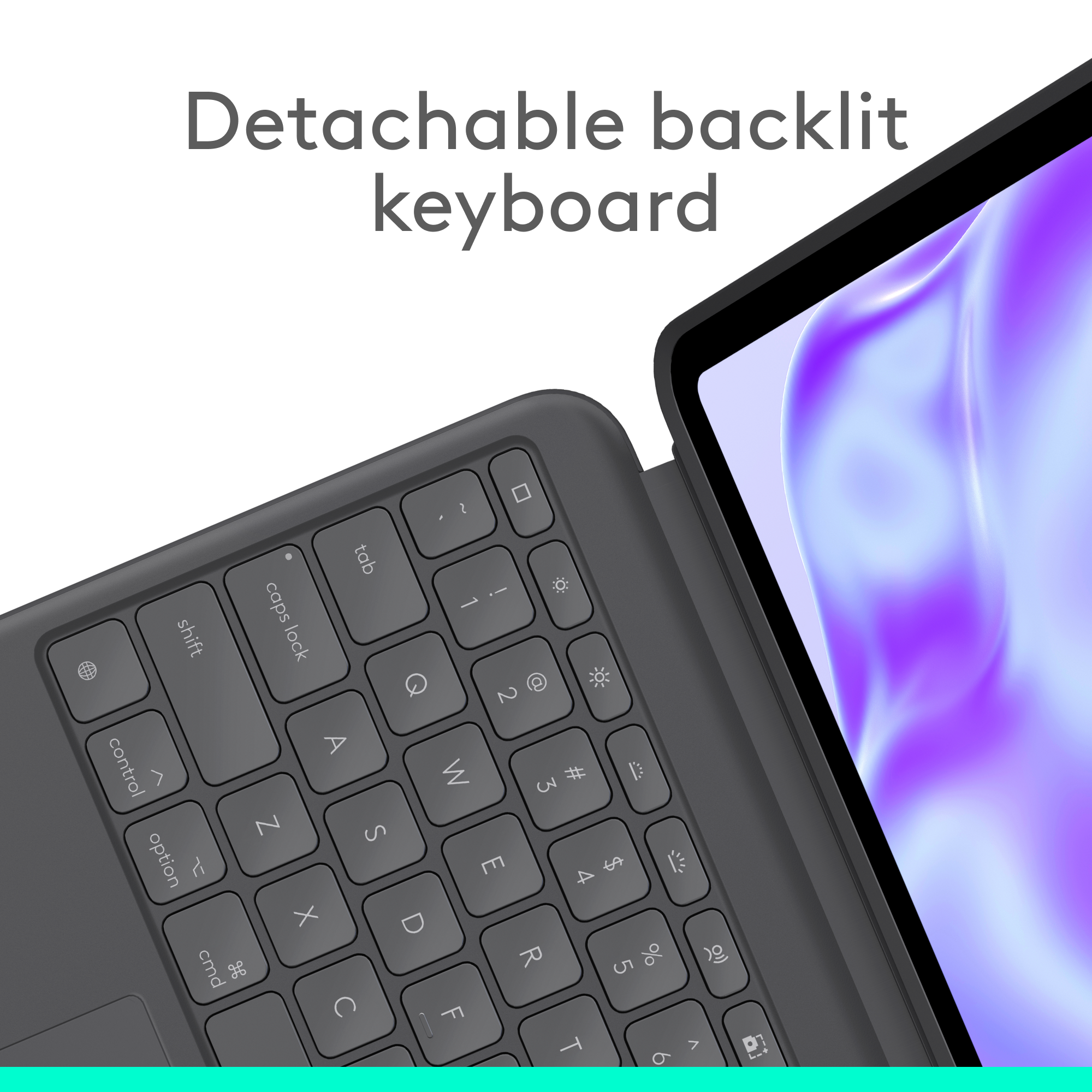 Tipkovnica LOGITECH Combo Touch QWERTY US International Smart Connector Graphite-7