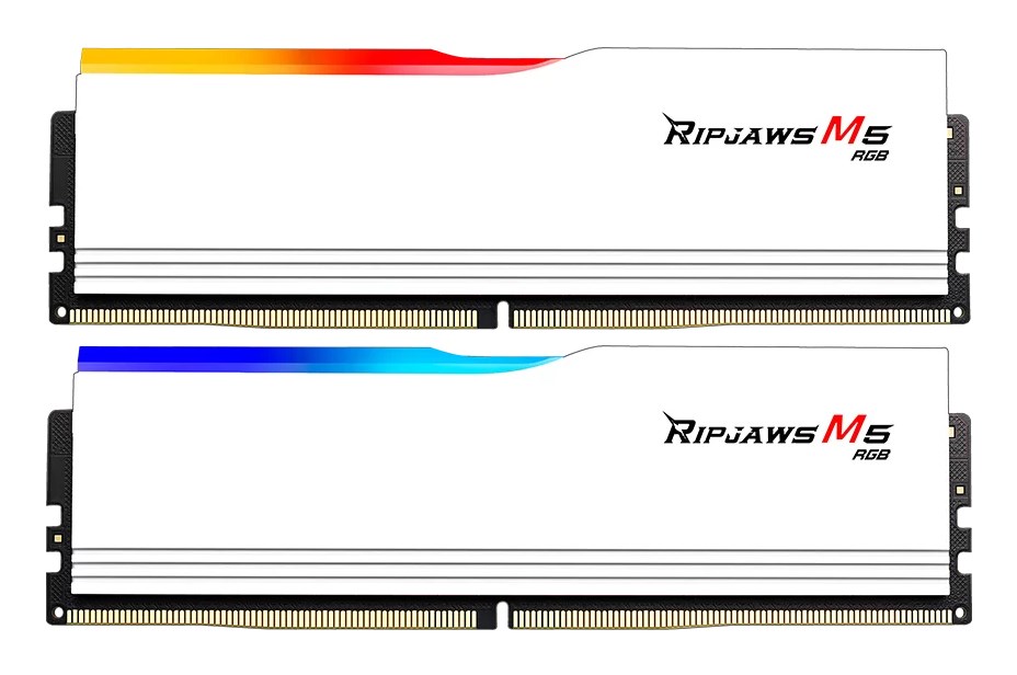 DDR5 RAM G.SKILL Ripjaws M5 RGB 32GB (2x16GB) 6000MHz CL32, bijeli