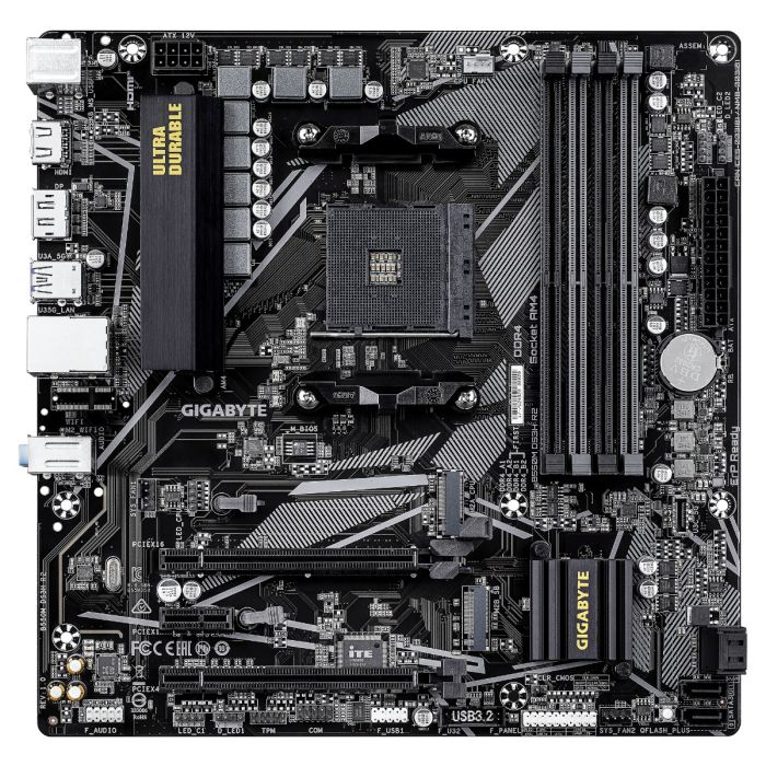 Matična ploča GIGABYTE B550M DS3H R2 (AMD Ryzen 5000 CPUs, 5+3 Phases VRM, do 4733MHz DDR4 (O.C.), 1xPCIe 4.0 + 1xPCIe 3.0 M.2, 1GbE LAN, USB 3.2 Gen 1)-10