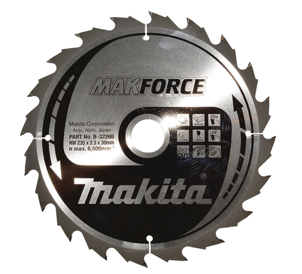 TCT list kružne pile za drvo MAKITA B-32269 MAKFORCE (235 x 30 mm, 20 zubi)-0