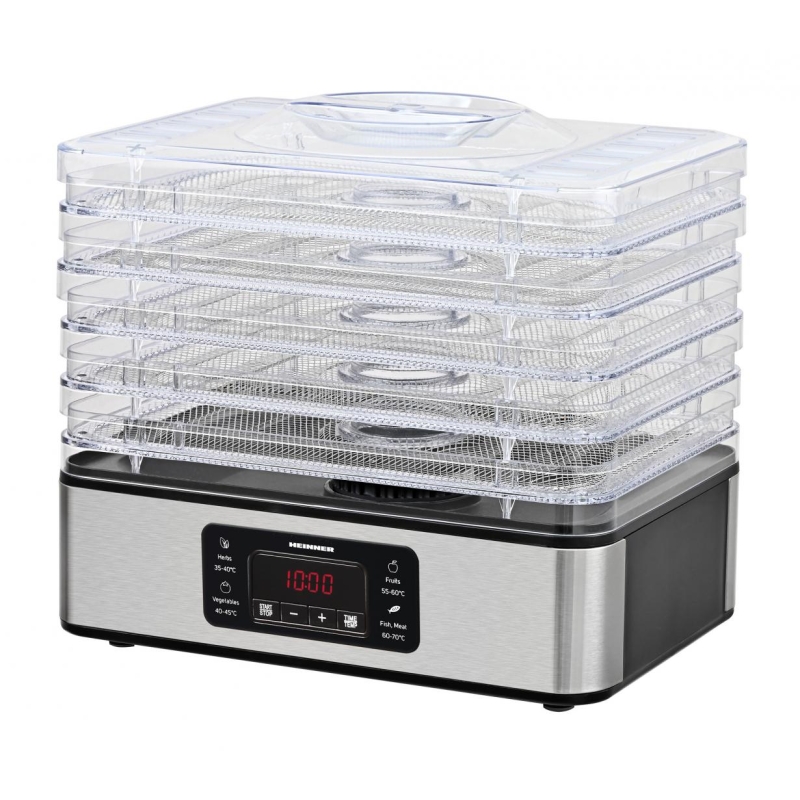Dehidrator hrane HEINNER HFD-K400SS (200-400W, 5 posuda, LED zaslon)-0