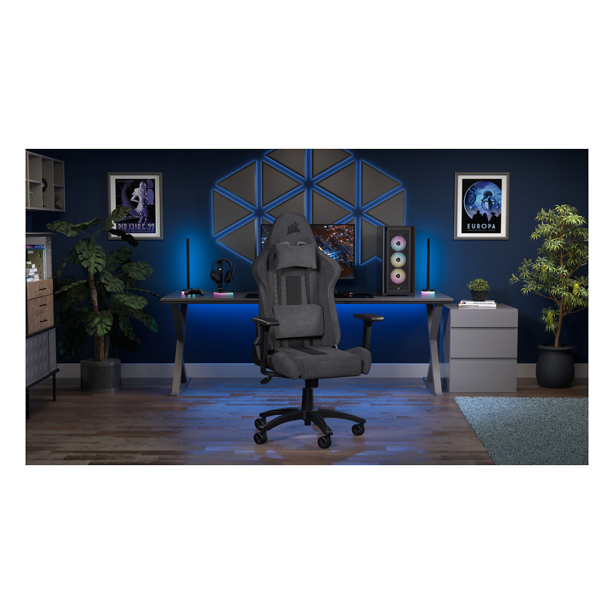 Stolica CORSAIR TC100 Crno Siva-20