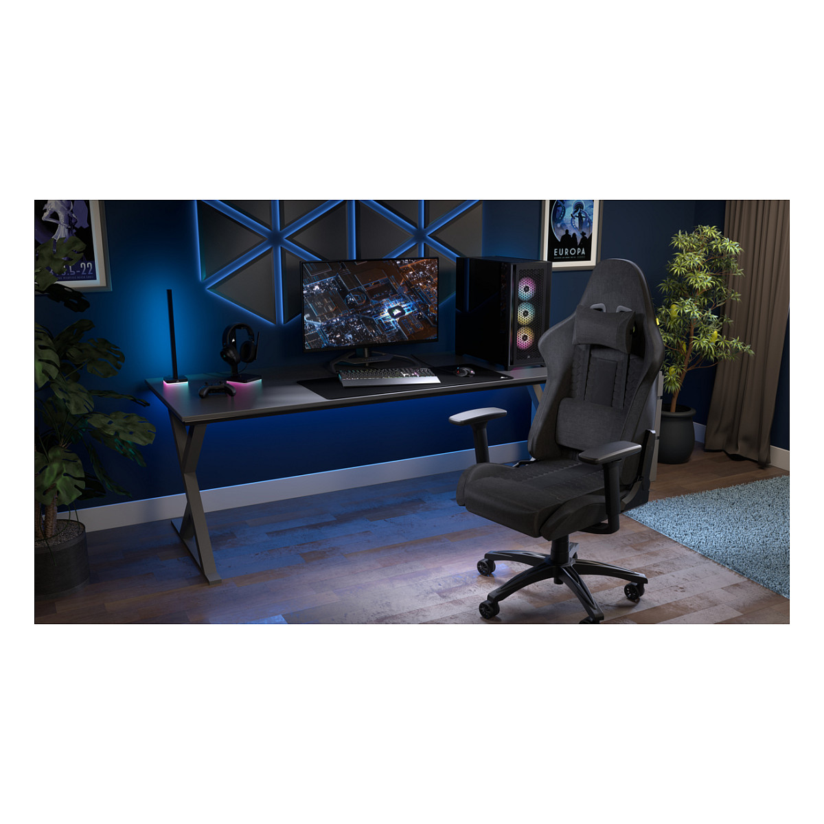 Stolica CORSAIR TC100 Crno Siva-22