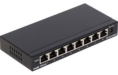 Switch RUIJIE RG-ES108GD8 8-port Smart Cloud Unmanaged (Gigabit RJ45 Ports, čelično kućište)-0