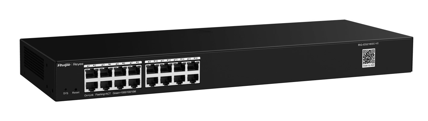 Prekidač RUIJIE RG-ES216GC (16-port, 10/100/1000Base-T, 32 Gbps)-0
