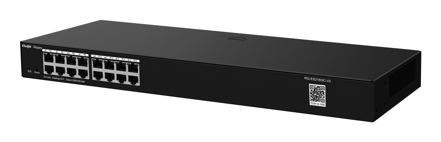 Prekidač RUIJIE RG-ES216GC (16-port, 10/100/1000Base-T, 32 Gbps)-1