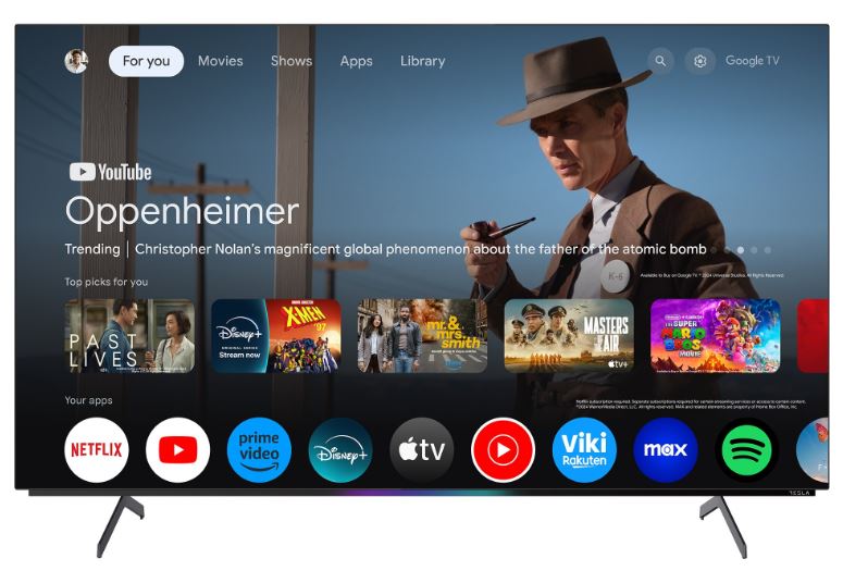 TV TESLA OLED O55S949GUS Google TV (140 cm, 4K UHD, HDR10, Dolby Atmos, Smart TV)-1