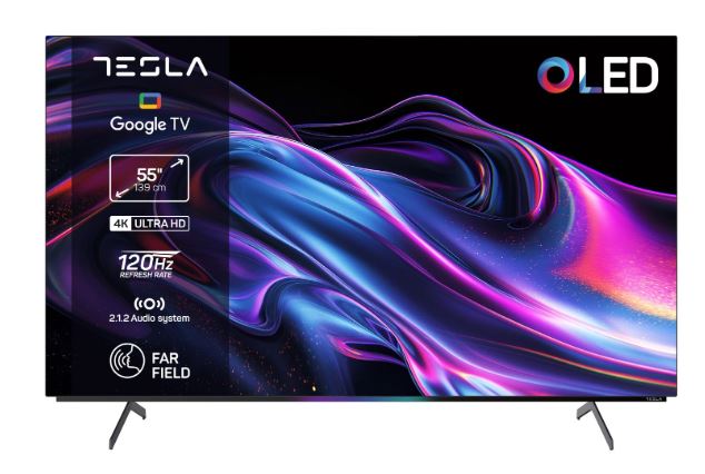 TV TESLA OLED O55S949GUS Google TV (140 cm, 4K UHD, HDR10, Dolby Atmos, Smart TV)-0