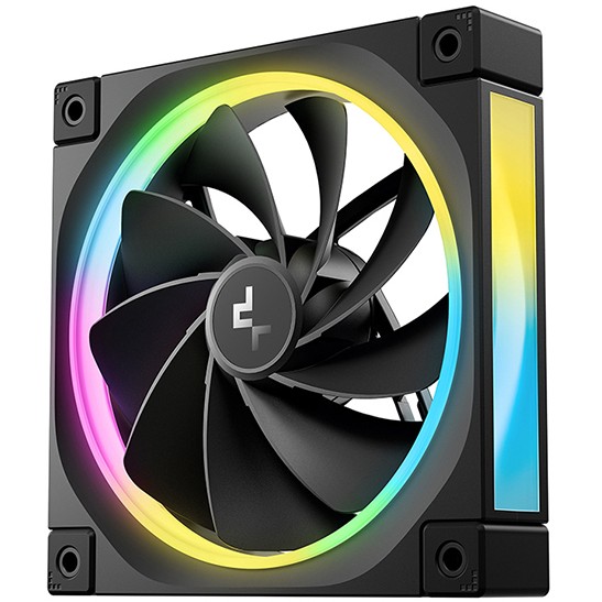 Ventilator za računalno kućište DEEPCOOL FL12R-3 IN 1 (12 cm, Crni, 3 kom)-1