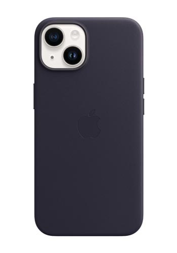 Futrola za iPhone 14 Plus - APPLE Leather Case with MagSafe - Ink-5