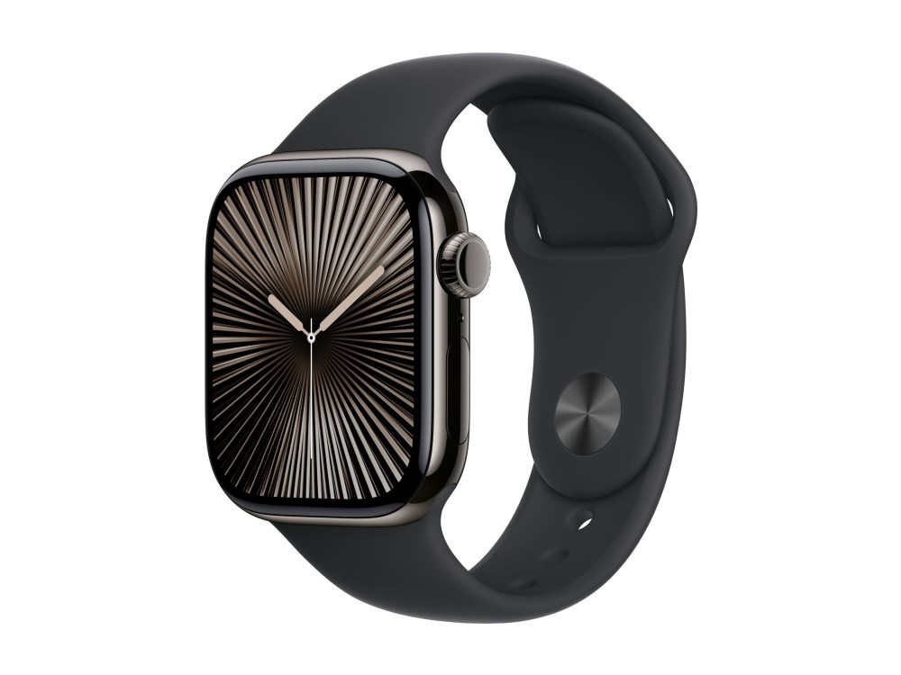 Pametni sat APPLE Watch Series 10 GPS + Cellular 42mm (Titanium, Black Sport Band)-0