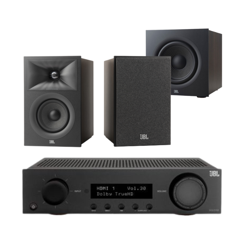 Hi-Fi set JBL Stage2 240B espresso + MA310 black + Stage2 200P espresso-0