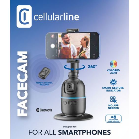 Facecam CELLULARLINE držač, Bluetooth-5