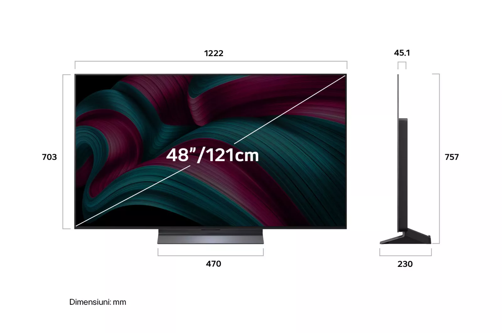TV LG OLED48C51LA (122 cm, 4K UHD, OLED, Smart TV, HDR10, DVB-T/T2/C/S2/S)-6
