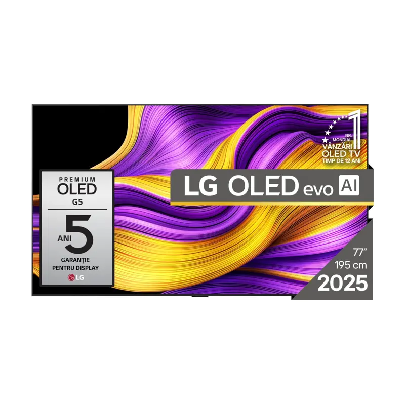 TV LG OLED77G51LW (194 cm, 4K UHD, OLED, Smart TV, HDR10, DVB-T/T2/C/S2/S)