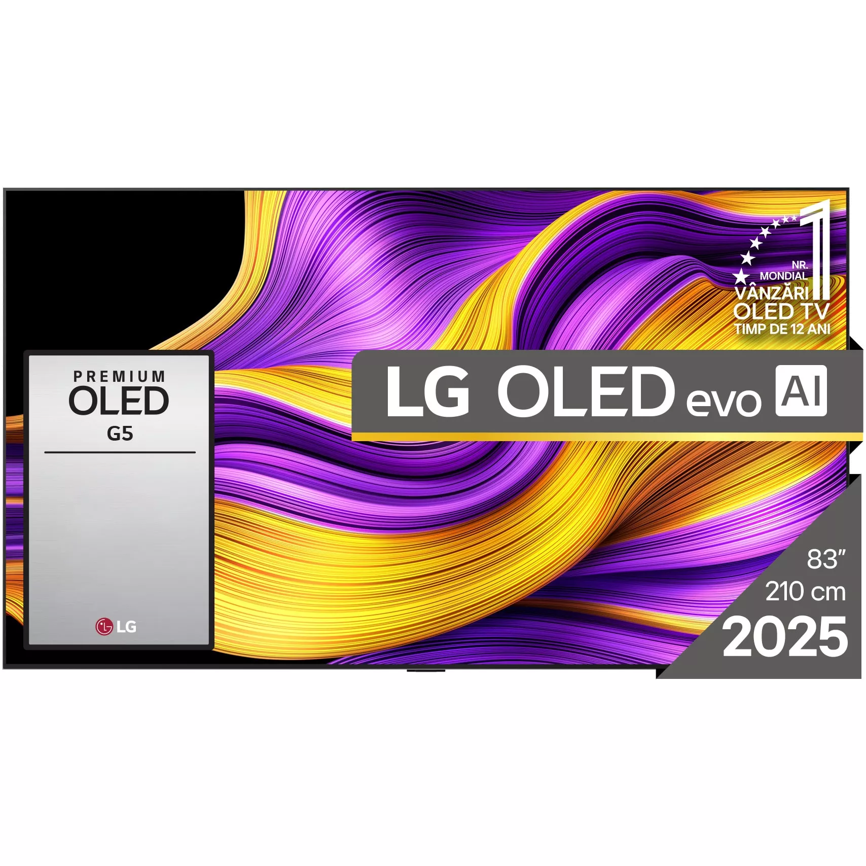 TV LG OLED83G51LW (210 cm, 4K UHD, OLED, Smart TV, HDR10, DVB-T/T2/C/S2/S)
