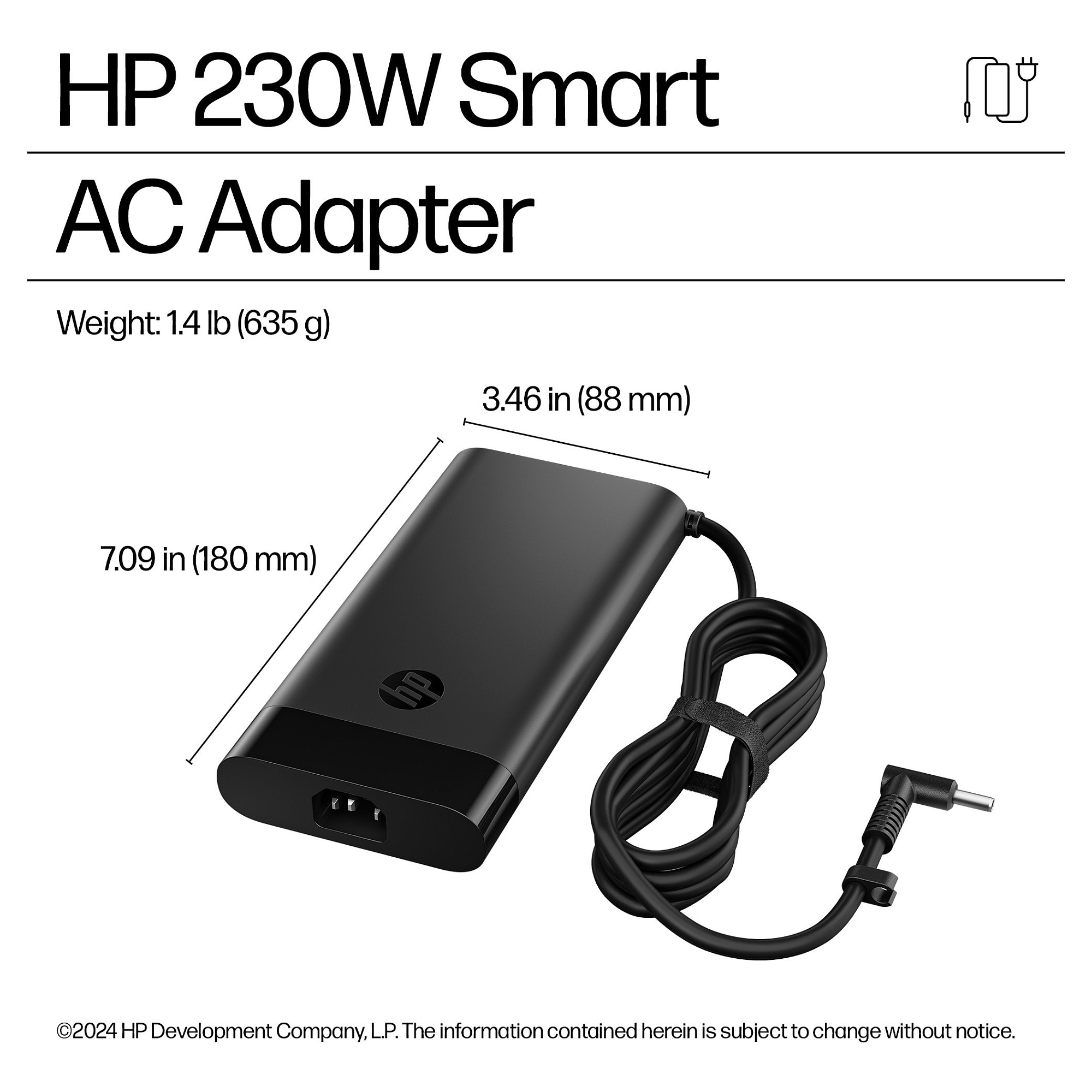 Adapter HP AC 230W 4,5 mm-6