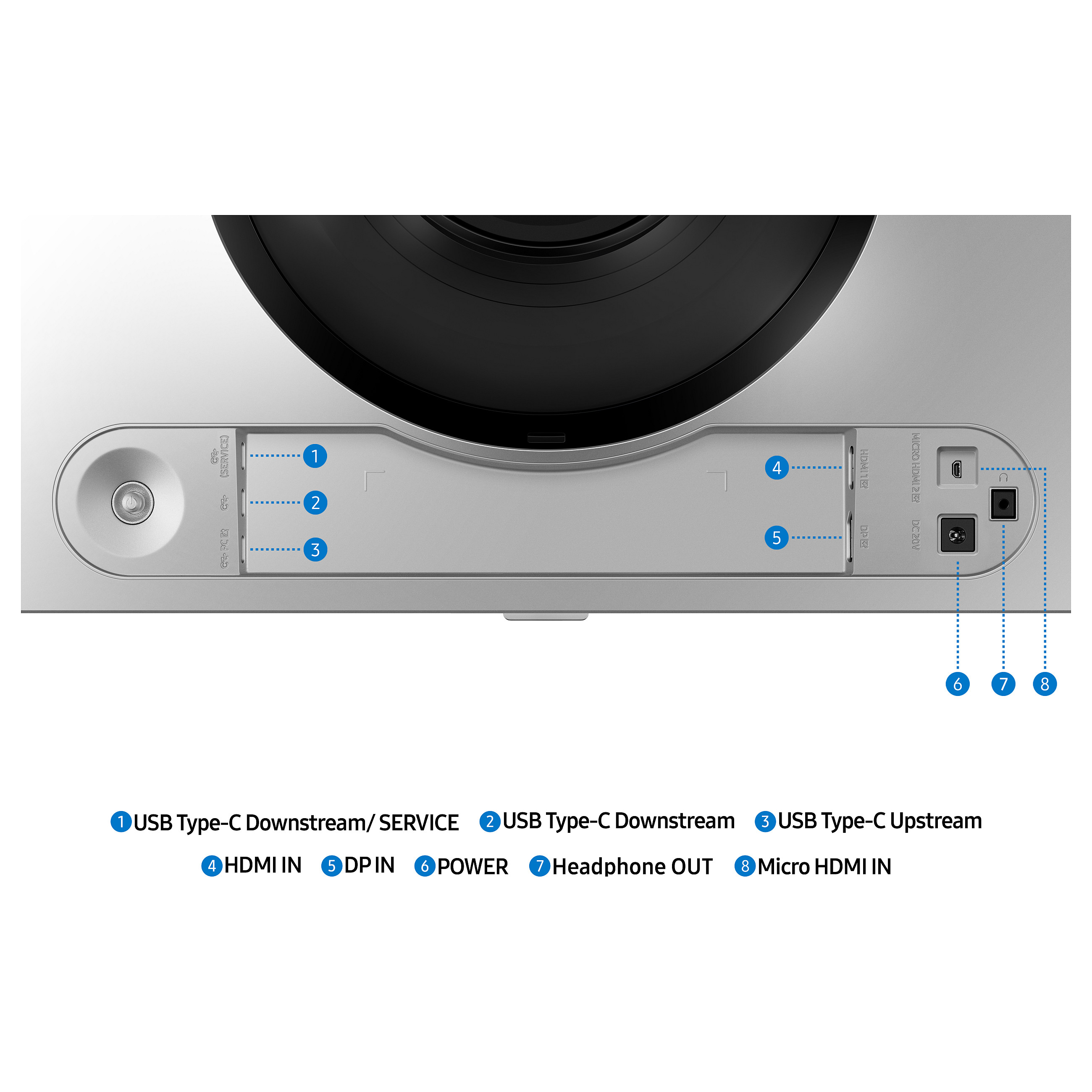Monitor SAMSUNG LS49DG910SUXEN (49, 329, panel oled, 5120x1440, 250 cd/m2, kontrast 1.000.0001, 178°, 178°, 0,03 ms, 1x hdmi, 1x hdcp, 1x micro hdmi, 2x usb type-c, 1x usb-a, zakrivljeni, boja srebrna, frekvencija osvježavanja 144Hz)-7
