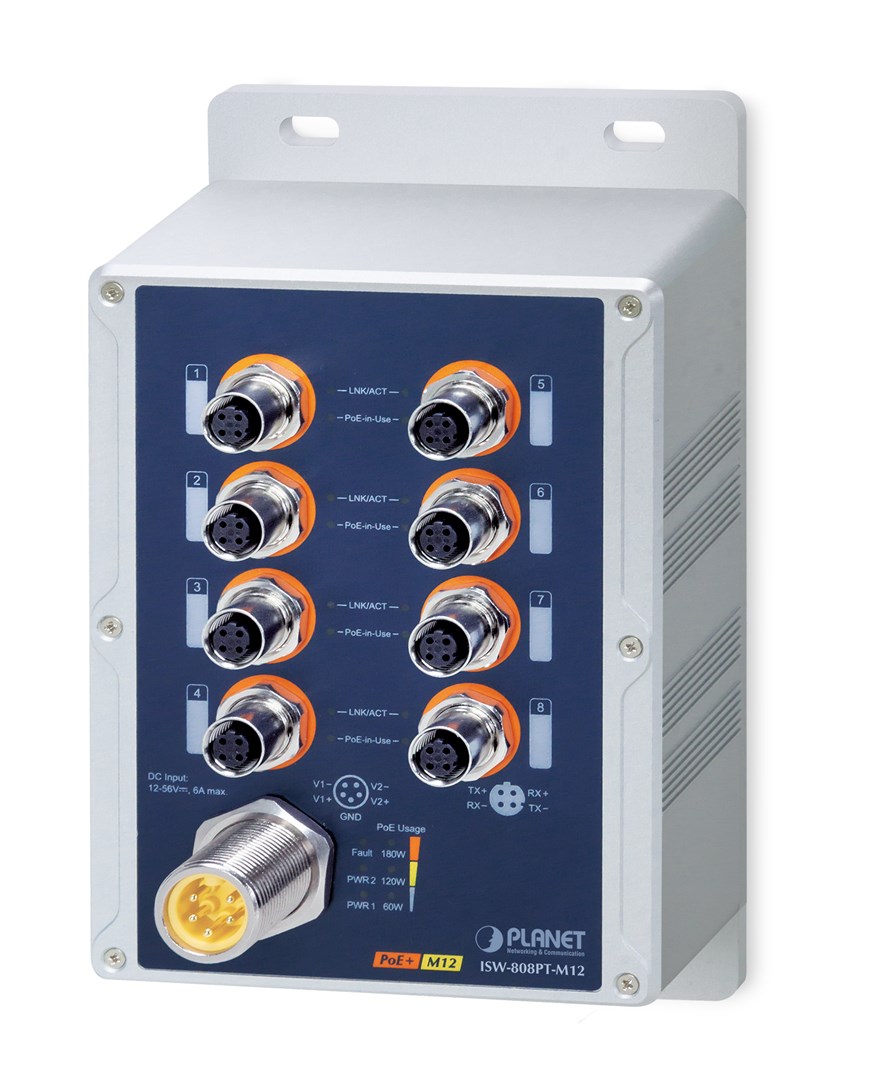 Industrijski PoE Switch PLANET IGS-800-8PH (8-portni, Gigabit, IP67, 240W)-0