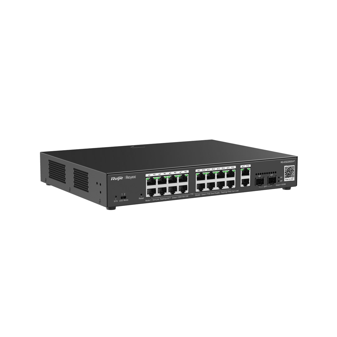 Mrežni preklopnik RUIJIE REYEE RG-ES220GS-P (20-port, gigabit, poe+)-2