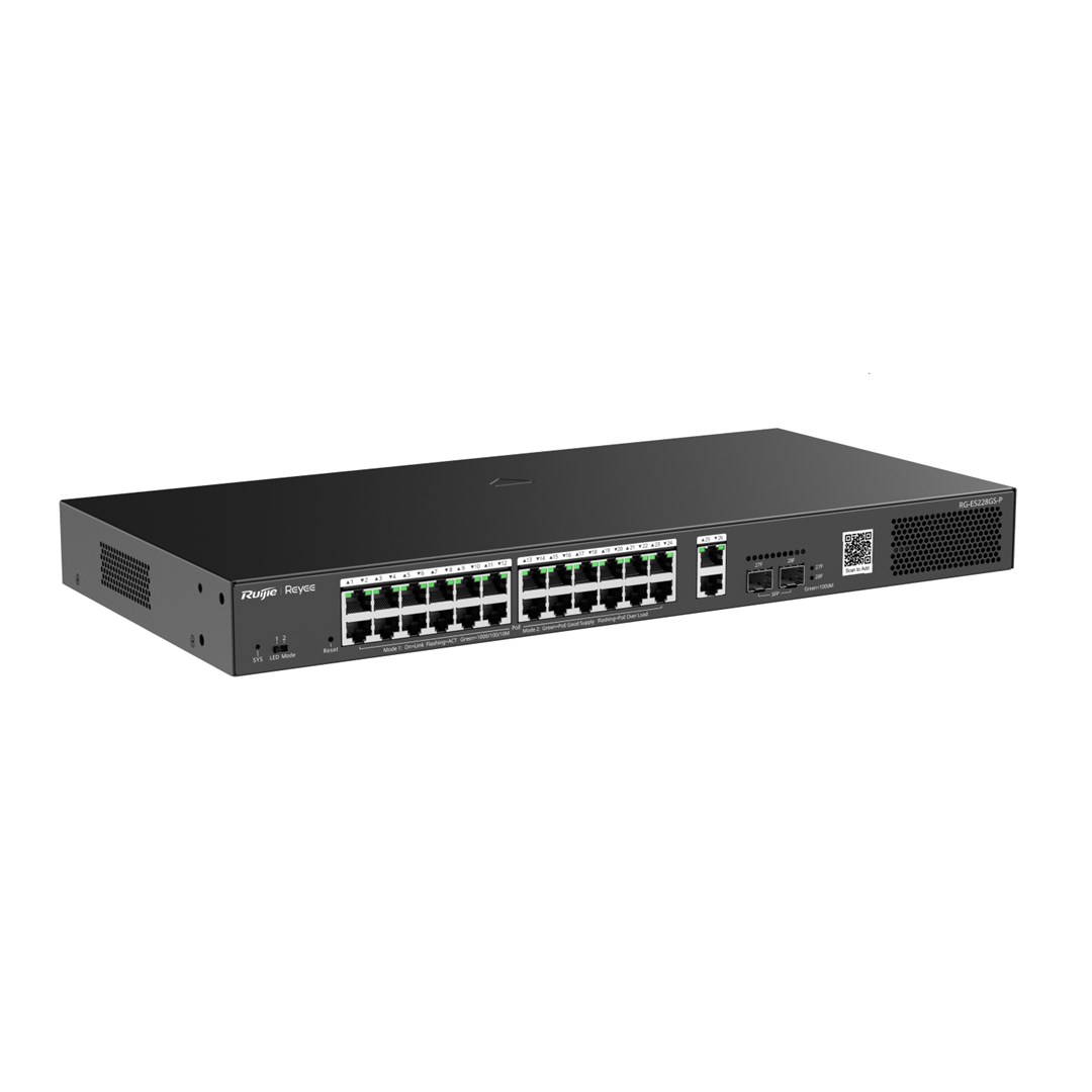 Switch RUIJIE Reyee RG-ES228GS-P (28-port, gigabit, smart, poe+)-1