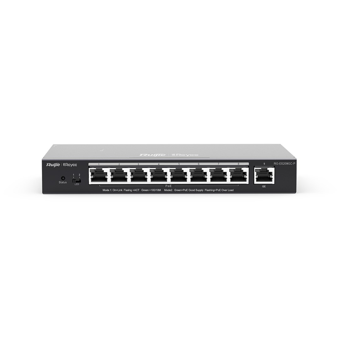 Switch RUIJIE REYEE RG-ES209GC-P (9-port, gigabit, poe, easy smart)-0