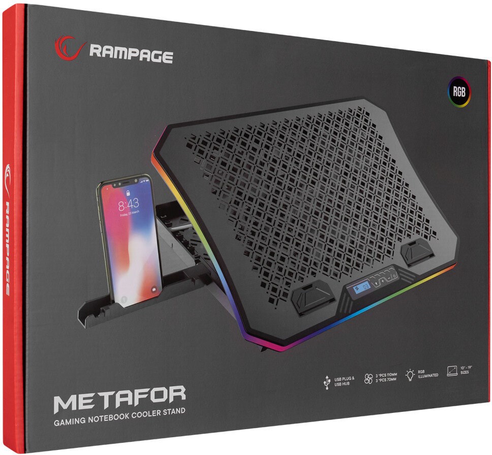 Laptop cooling stand - Rampage METAFOR (AD-RC34) 10"-19"-0