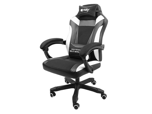 FURY Avenger M+ Universal gaming chair Padded seat Black, White-5