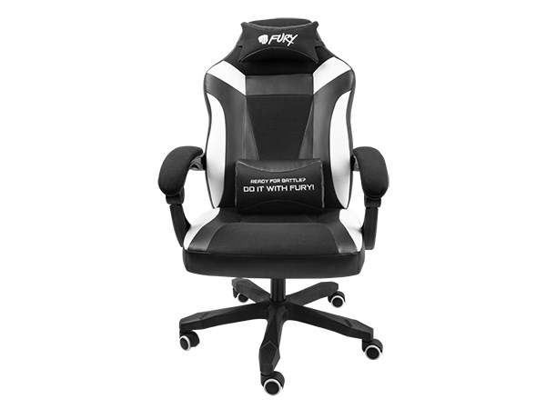 FURY Avenger M+ Universal gaming chair Padded seat Black, White-0