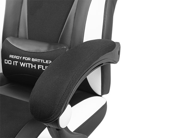 FURY Avenger M+ Universal gaming chair Padded seat Black, White-4