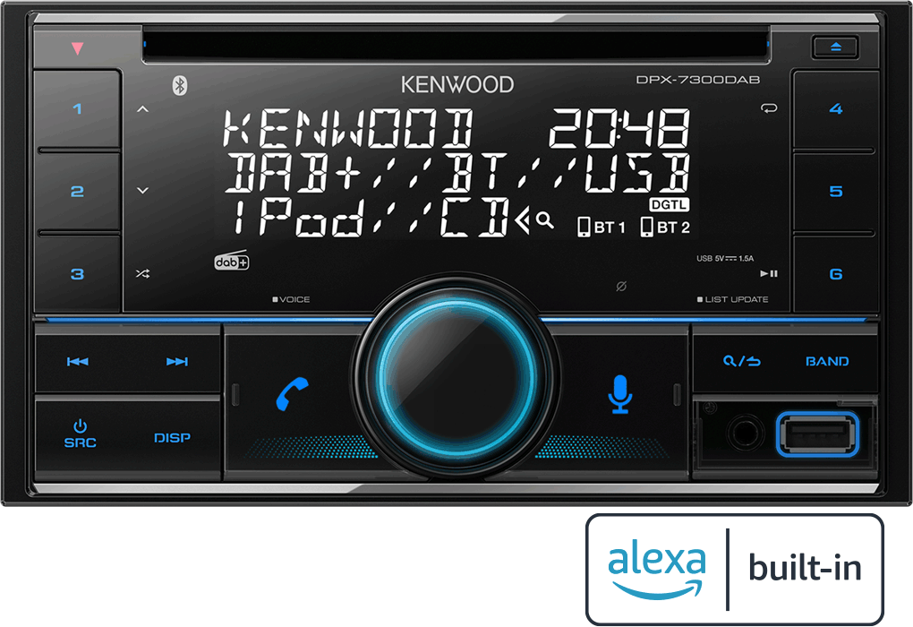 Auto radio KENWOOD DPX-7300DAB (BT, AUX, CD/USB, DAB+, Amazon Alexa ready, kompatibilan s iPhone/iPod)-1