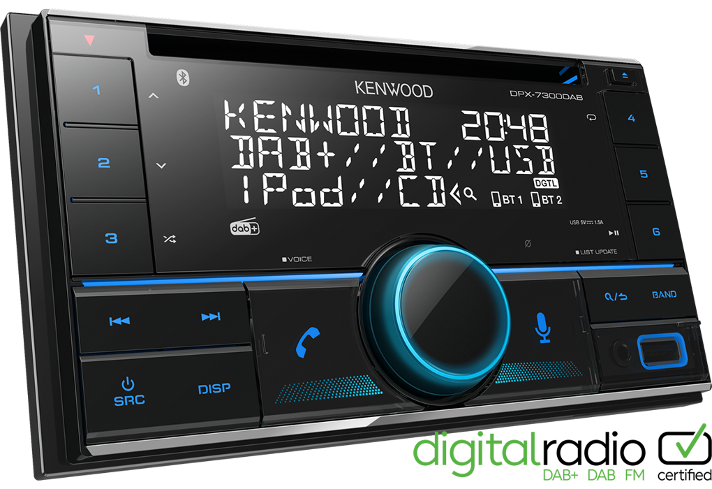 Auto radio KENWOOD DPX-7300DAB (BT, AUX, CD/USB, DAB+, Amazon Alexa ready, kompatibilan s iPhone/iPod)-2