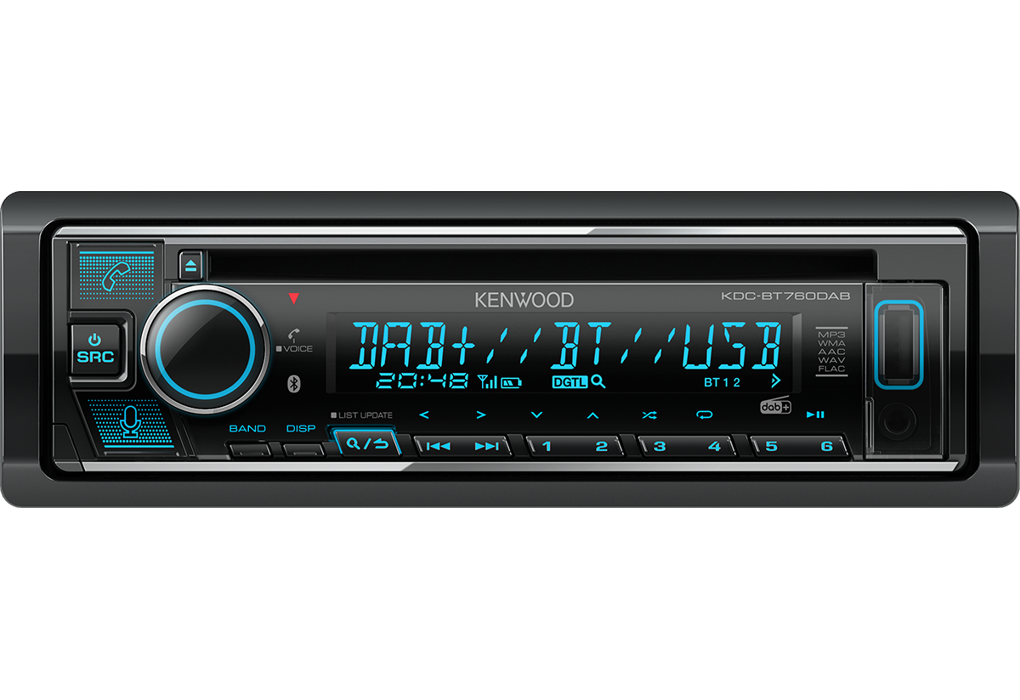 Auto radio KENWOOD KDC-BT760DAB (DAB+, BT pozivi, AUX, CD/USB, Amazon Alexa ready)