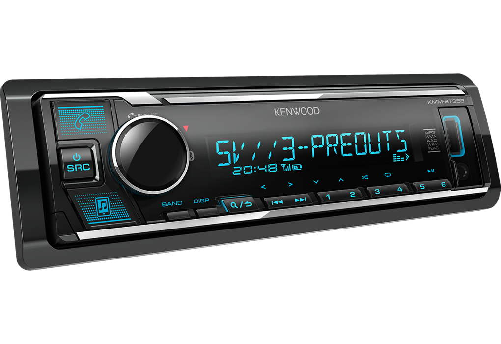 Auto radio KENWOOD KMM-BT358 (BT pozivi, AUX, USB)-1