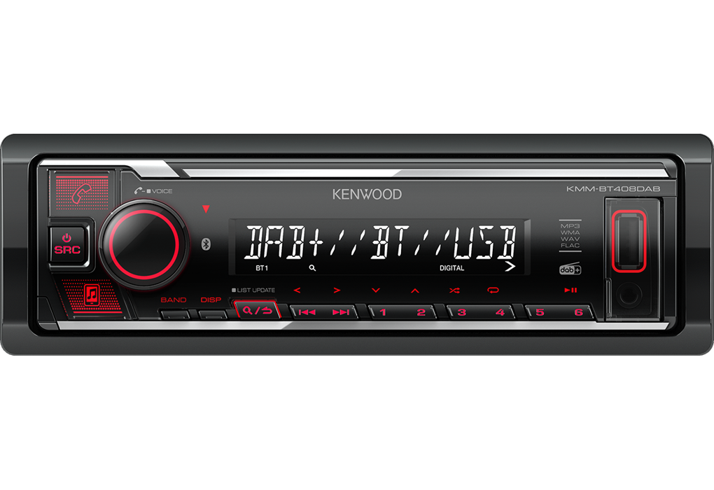 Auto radio KENWOOD KMM-BT408DAB (DAB+, BT pozivi, AUX, USB)