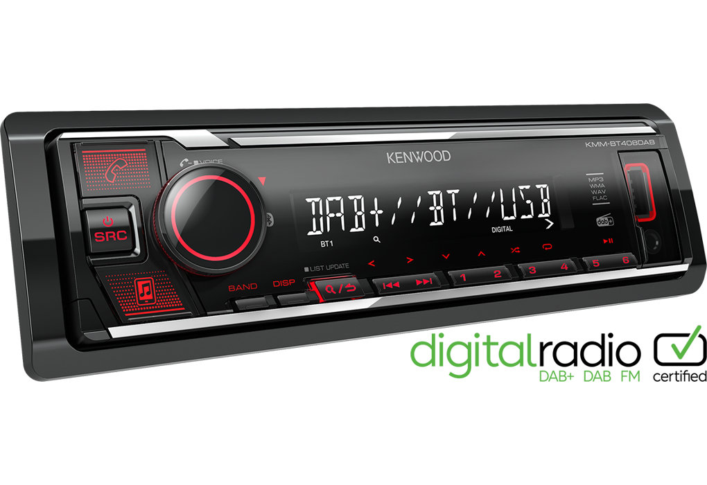 Auto radio KENWOOD KMM-BT408DAB (DAB+, BT pozivi, AUX, USB)-1