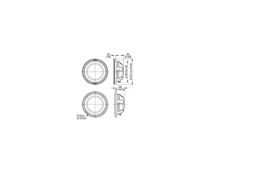 Subwoofer KENWOOD KFC-WPS1000F, 25 cm-1