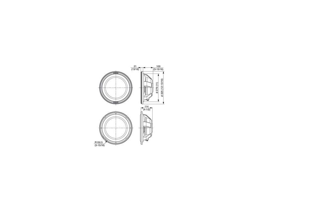 Subwoofer KENWOOD KFC-WPS1200F, 30 cm-1