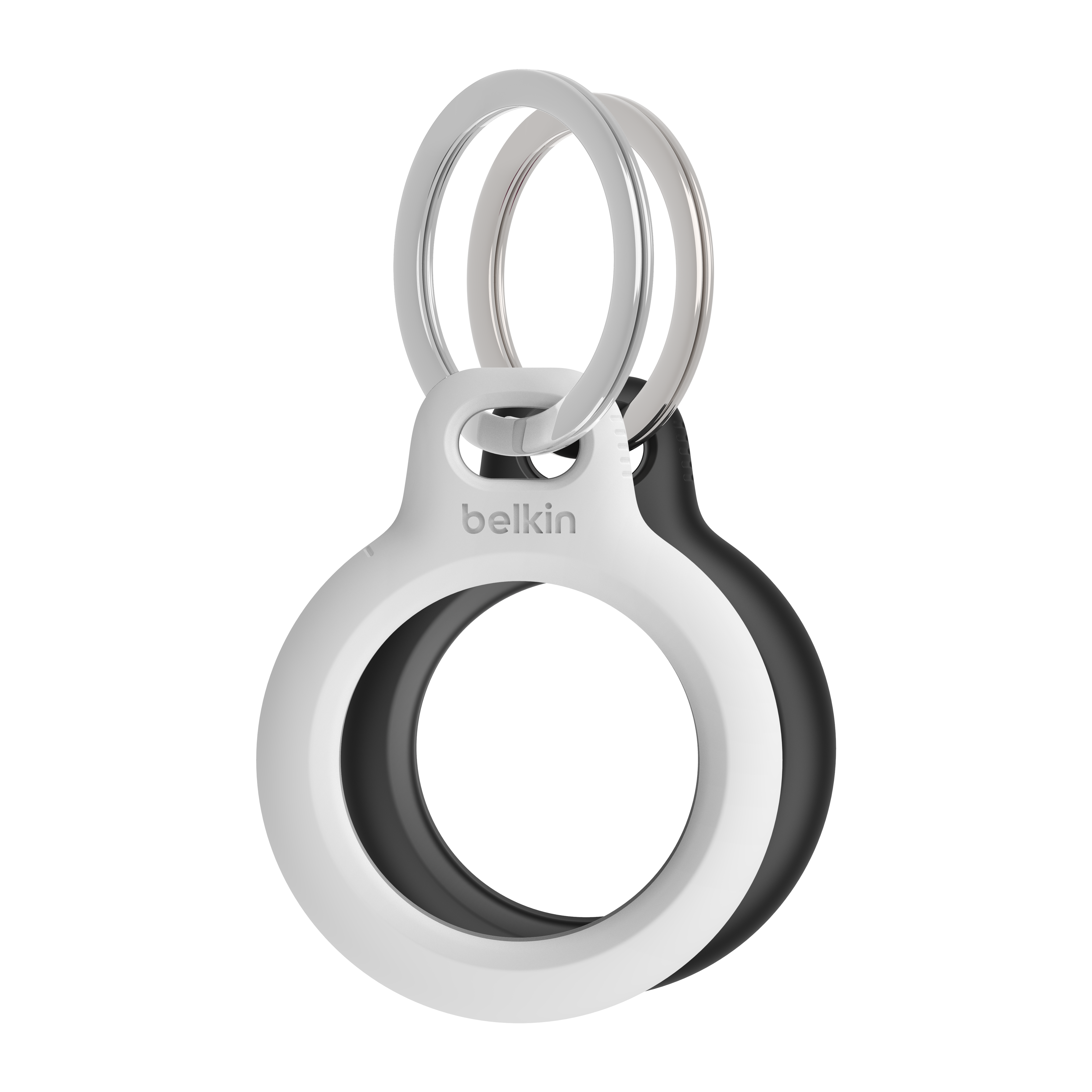 Belkin Secure Holder w Keyring - Airtag - 2 Pack - Black/White-0