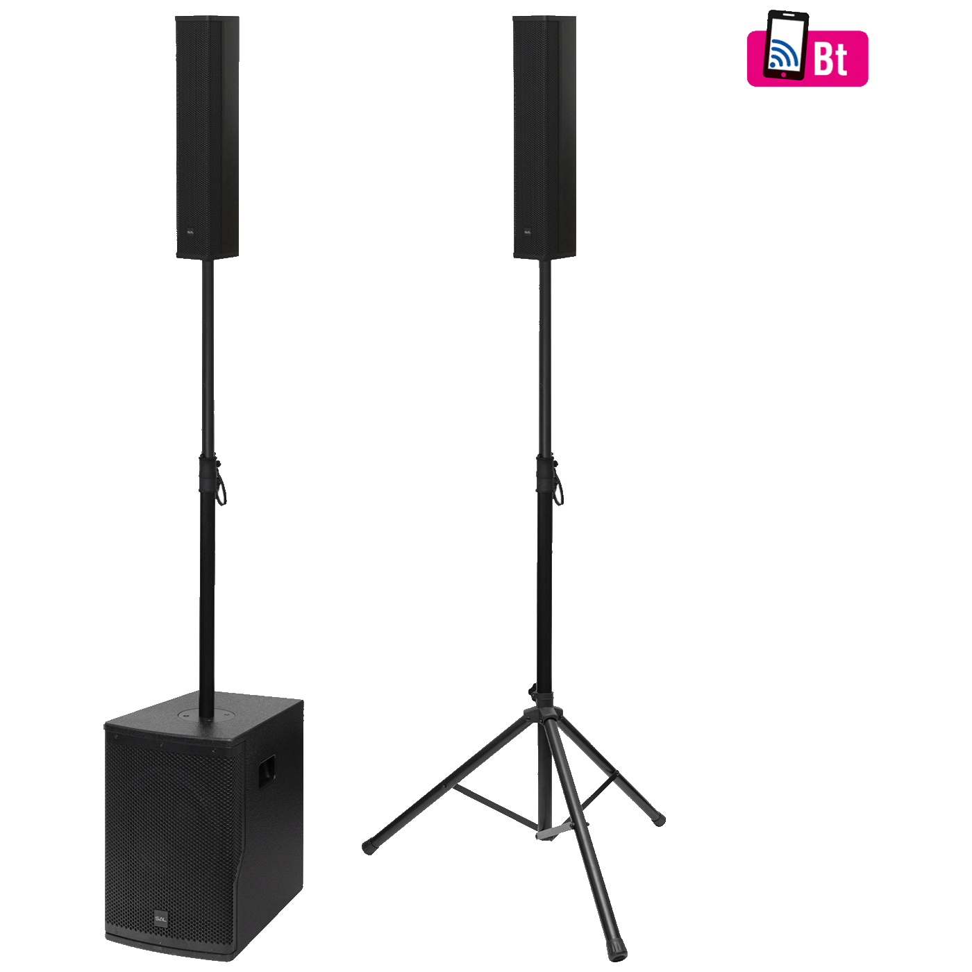 SAL Zvučna kutija, aktivna, bass/satelit, 800W, Bluetooth - PAS12W243S-0