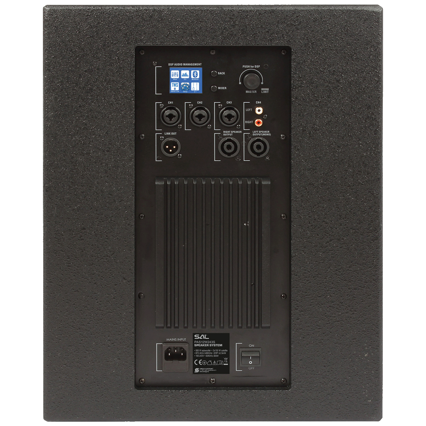 SAL Zvučna kutija, aktivna, bass/satelit, 800W, Bluetooth - PAS12W243S-4