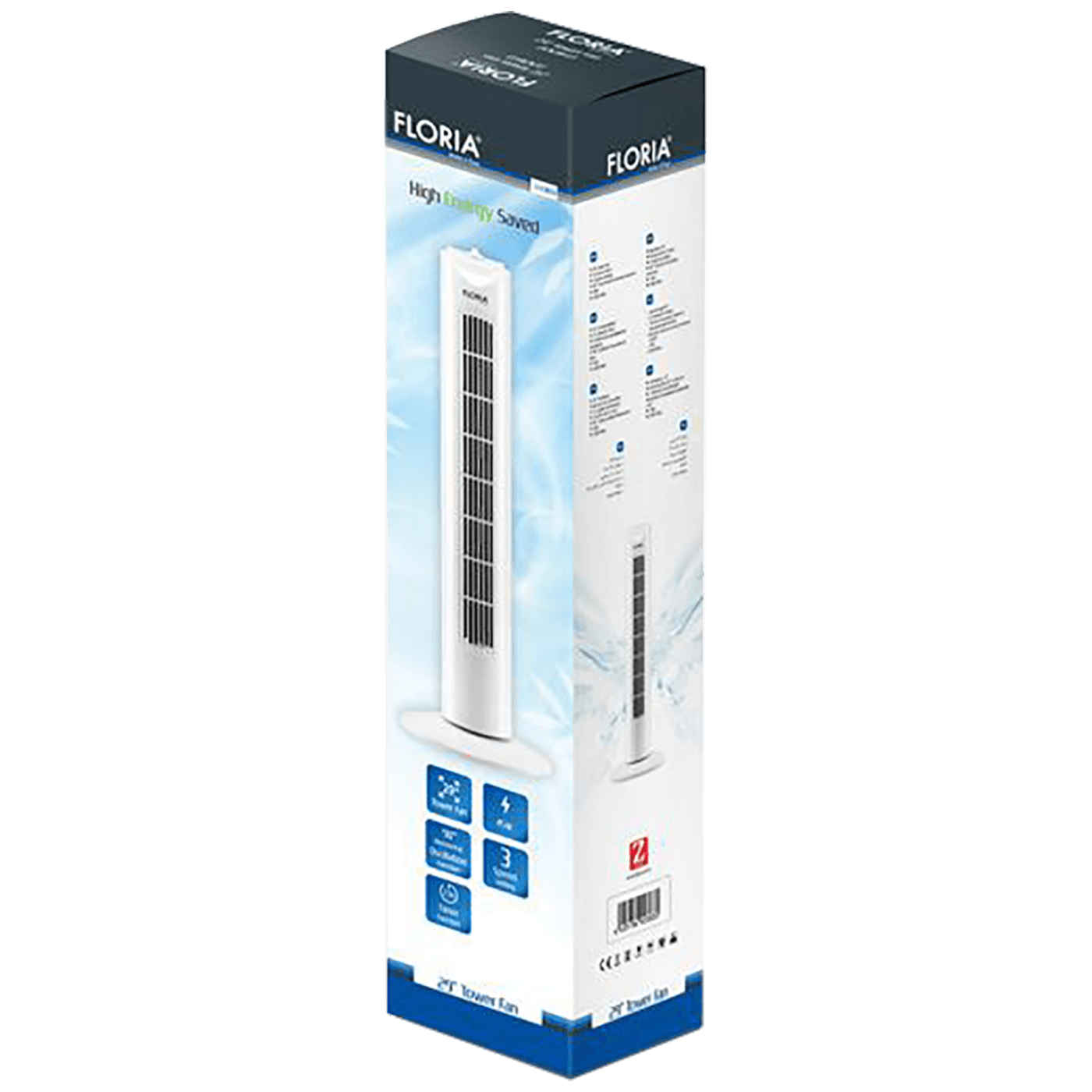 Ventilator FLORIA ZLN3833 (stupni, 45W, 74 cm, ±90° oscilacija, timer)-1