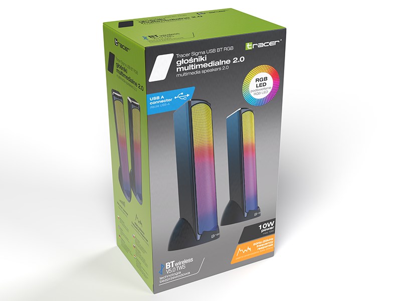 Zvučnici TRACER 2.0 BLUETOOTH SIGMA USB RGB-6