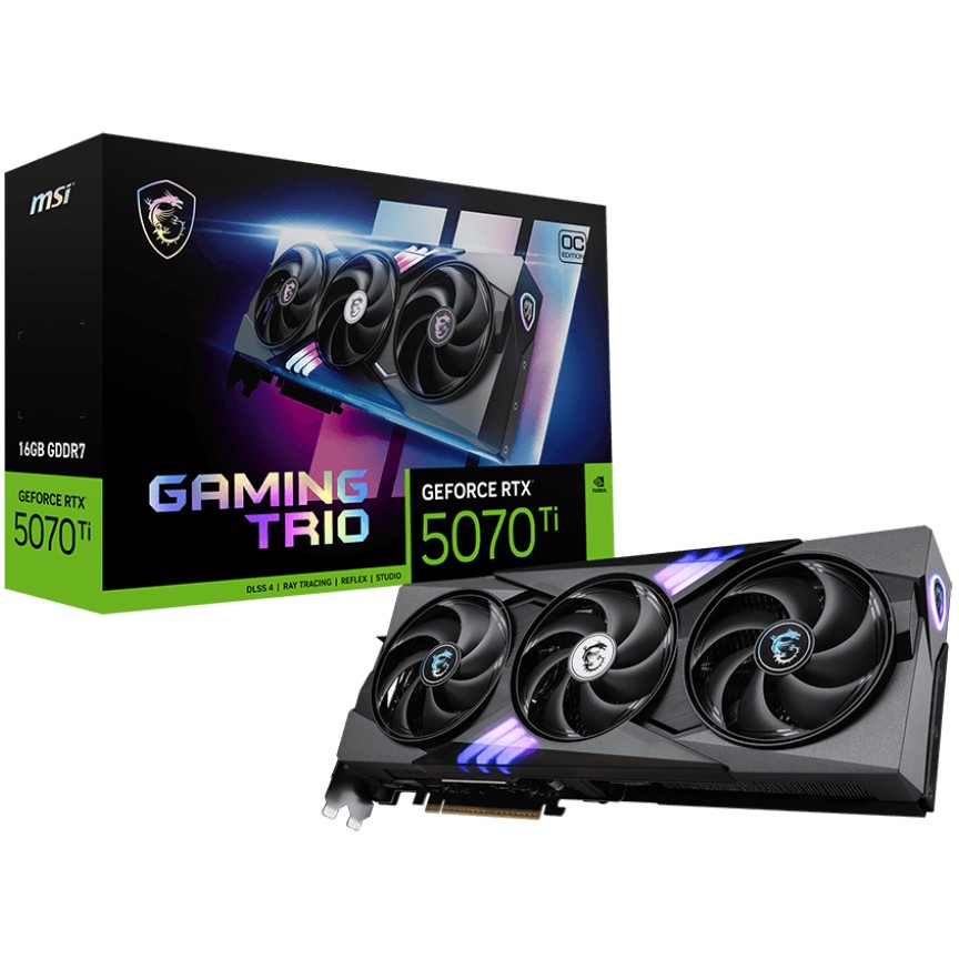 Grafička kartica MSI GAMING GeForce RTX 5070 Ti 16G TRIO OC NVIDIA 16 GB GDDR7