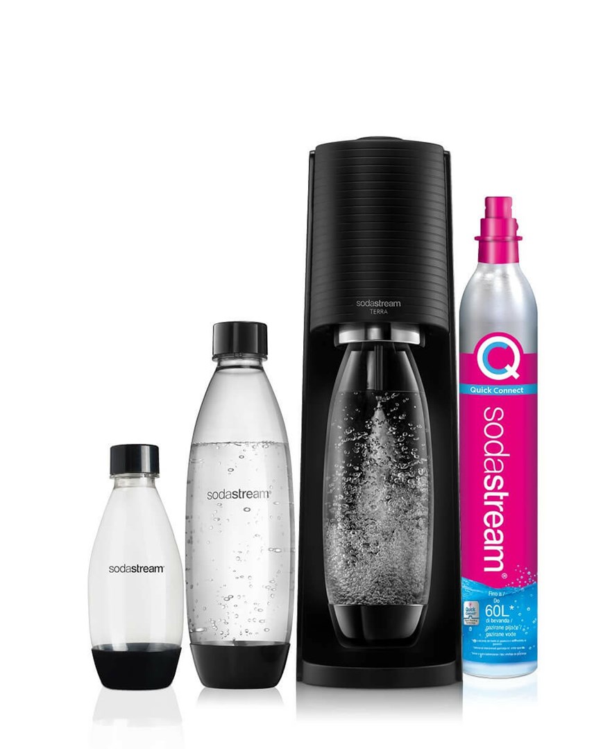 Aparat za gaziranje vode SODASTREAM Terra Value Pack crna boja-0