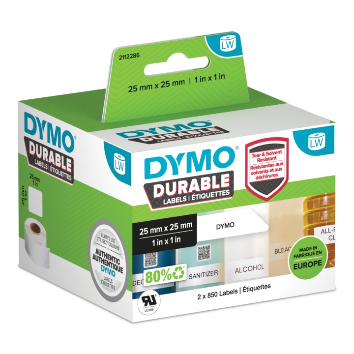 Naljepnice DYMO LabelWriter Durable 25x25mm bijele (2112286)